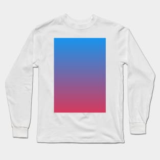 Blue Purple Red Gradient Fashion Print Long Sleeve T-Shirt